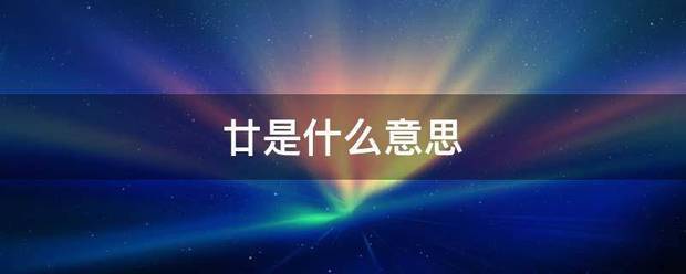 廿是什么意思