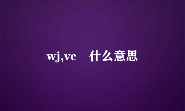 wj,vc 什么意思