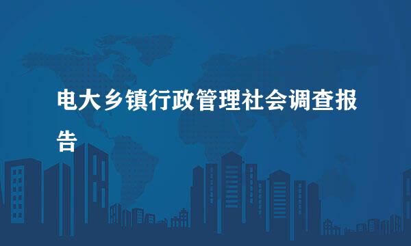 电大乡镇行政管理社会调查报告