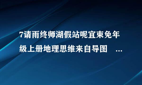 7请雨终师湖假站呢宜束免年级上册地理思维来自导图 第二章、三章、四章 知识点