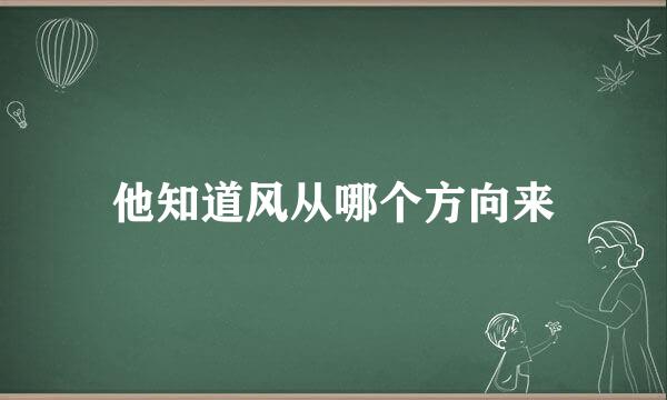 他知道风从哪个方向来