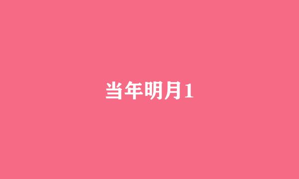 当年明月1