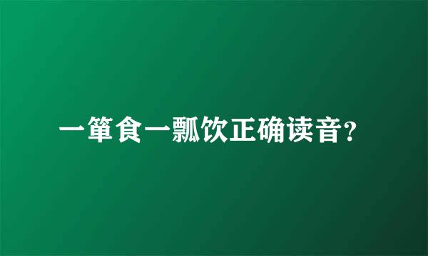 一箪食一瓢饮正确读音？