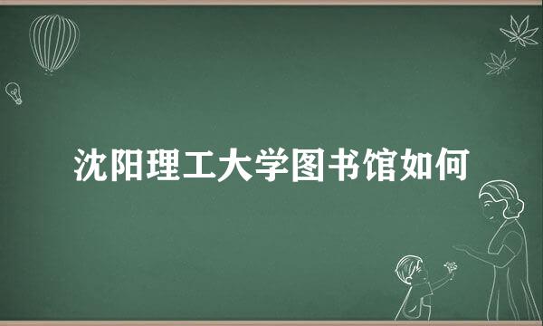 沈阳理工大学图书馆如何