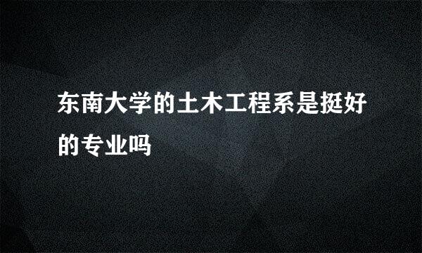 东南大学的土木工程系是挺好的专业吗