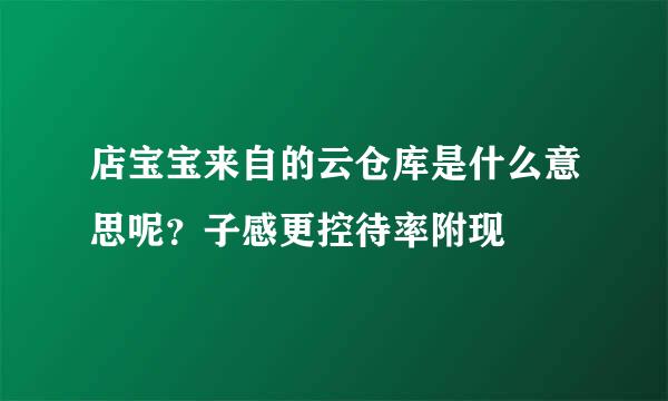 店宝宝来自的云仓库是什么意思呢？子感更控待率附现