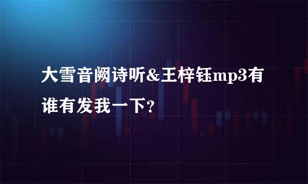 大雪音阙诗听&王梓钰mp3有谁有发我一下？