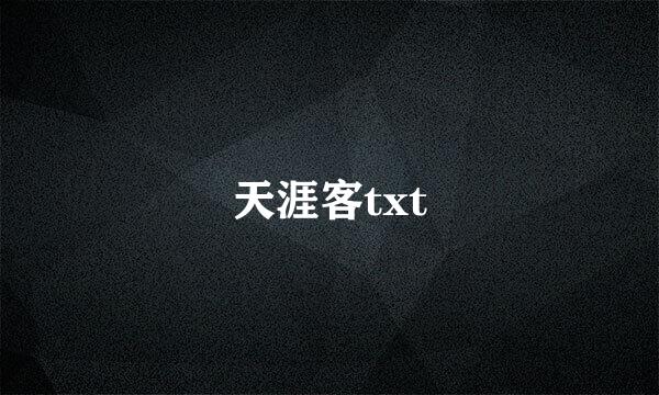 天涯客txt