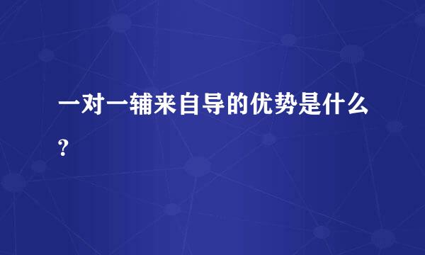 一对一辅来自导的优势是什么？