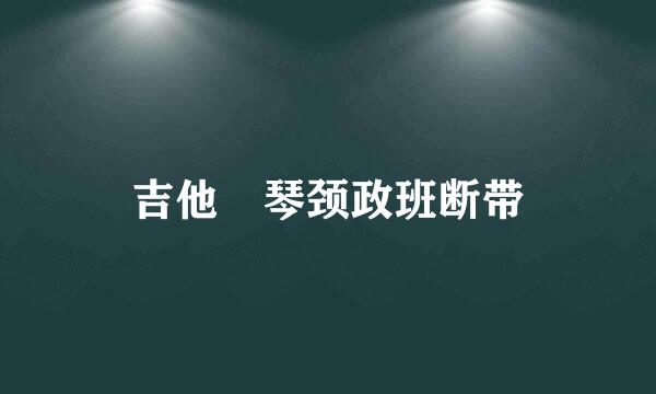 吉他 琴颈政班断带