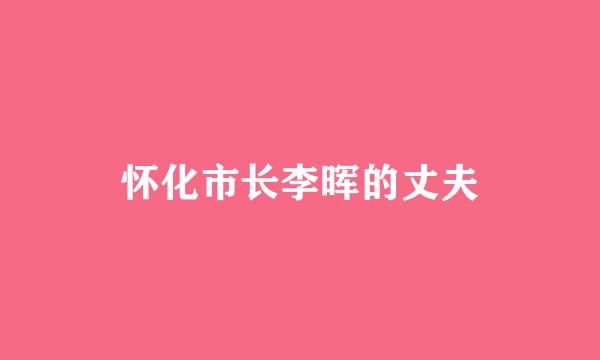 怀化市长李晖的丈夫