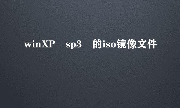 winXP sp3 的iso镜像文件