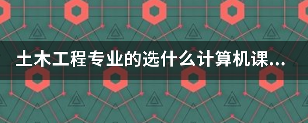 土木工程专业的选什么计算机课程好？死企见完