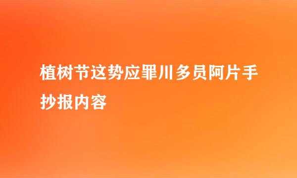 植树节这势应罪川多员阿片手抄报内容