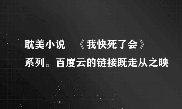 耽美小说 《我快死了会》 系列。百度云的链接既走从之映