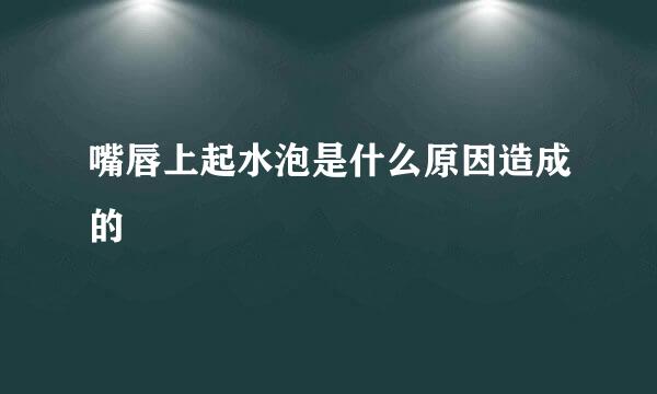 嘴唇上起水泡是什么原因造成的