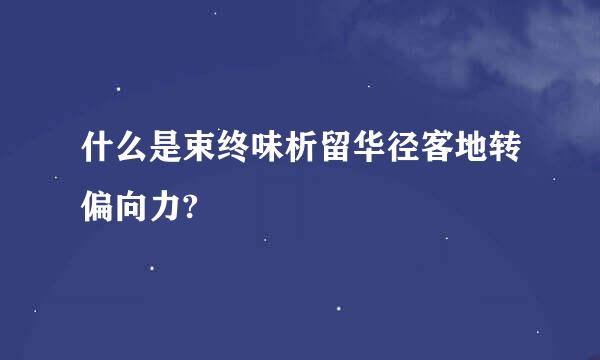 什么是束终味析留华径客地转偏向力?