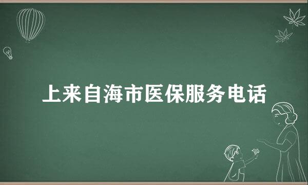 上来自海市医保服务电话