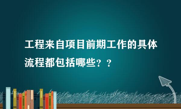 工程来自项目前期工作的具体流程都包括哪些？？