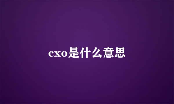 cxo是什么意思