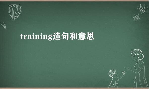 training造句和意思