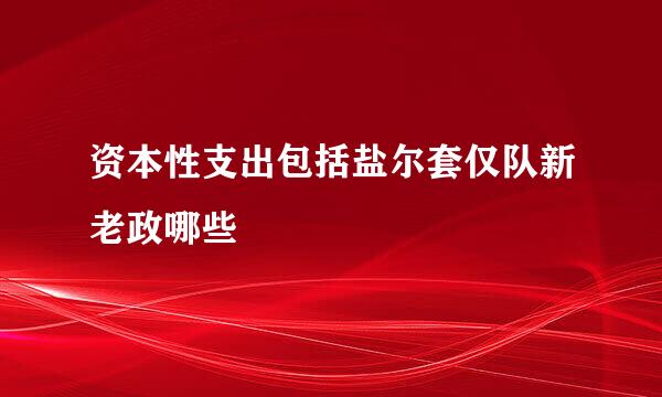 资本性支出包括盐尔套仅队新老政哪些