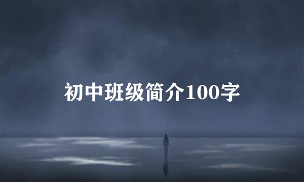 初中班级简介100字