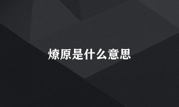 燎原是什么意思