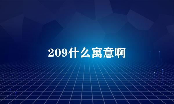 209什么寓意啊