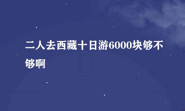 二人去西藏十日游6000块够不够啊