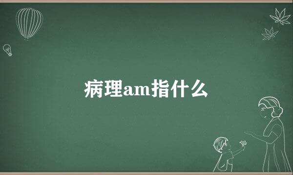 病理am指什么