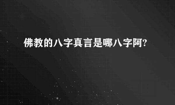 佛教的八字真言是哪八字阿?