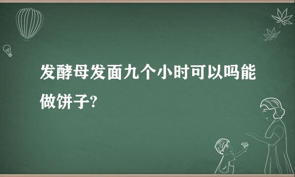 发酵母发面九个小时可以吗能做饼子?