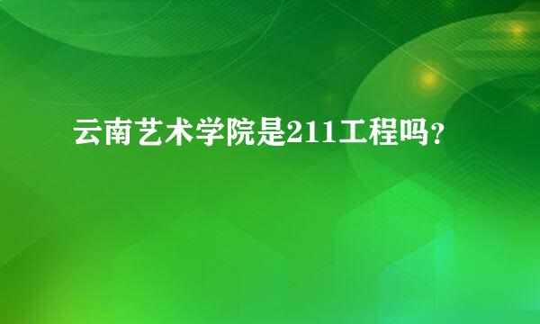 云南艺术学院是211工程吗？