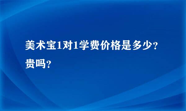 美术宝1对1学费价格是多少？贵吗？