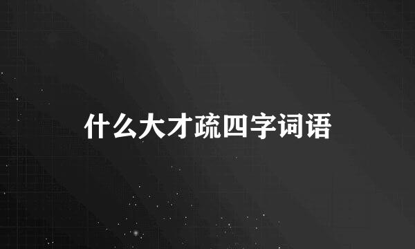 什么大才疏四字词语