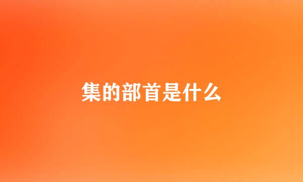 集的部首是什么