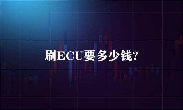 刷ECU要多少钱?