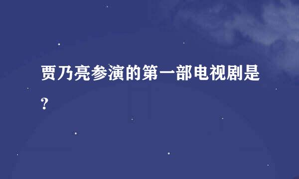 贾乃亮参演的第一部电视剧是？