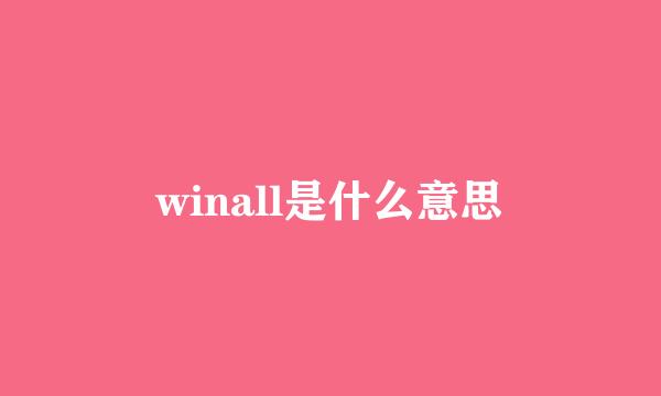 winall是什么意思