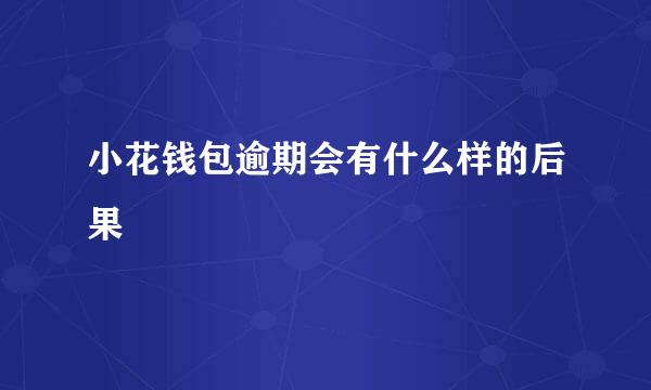 小花钱包逾期会有什么样的后果