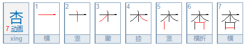 杏的偏旁部首是什么