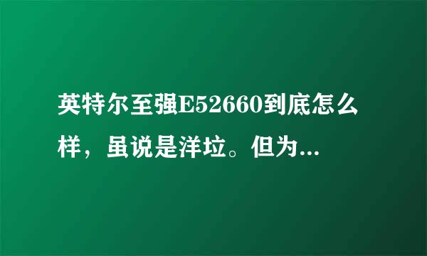 英特尔至强E52660到底怎么样，虽说是洋垃。但为什么网友褒贬不一，到底是好还是不好的一款处理器？