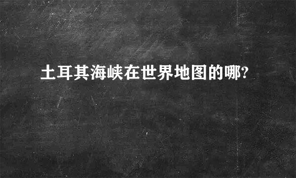 土耳其海峡在世界地图的哪?