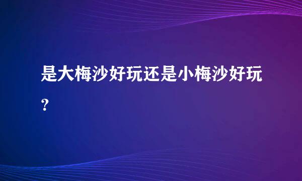 是大梅沙好玩还是小梅沙好玩？