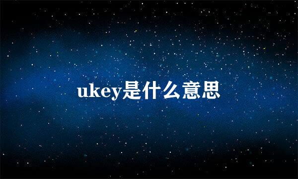 ukey是什么意思