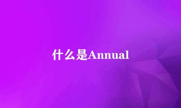 什么是Annual