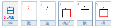 白的偏旁部首是什么？