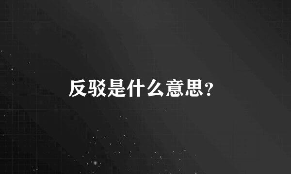 反驳是什么意思？