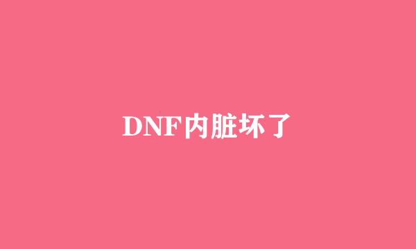 DNF内脏坏了